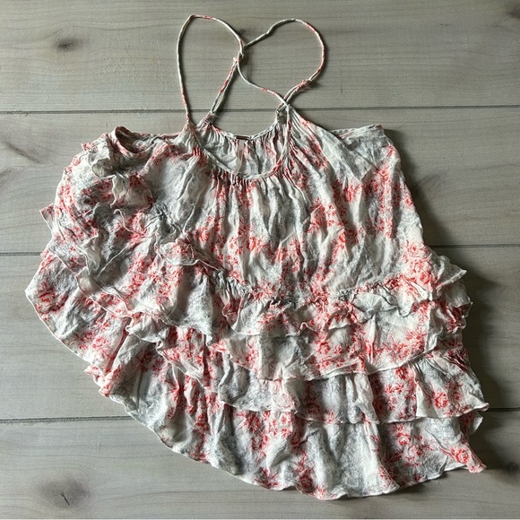 Free People Tops - Free People Flutter Asymmetrical Floral Tank Top